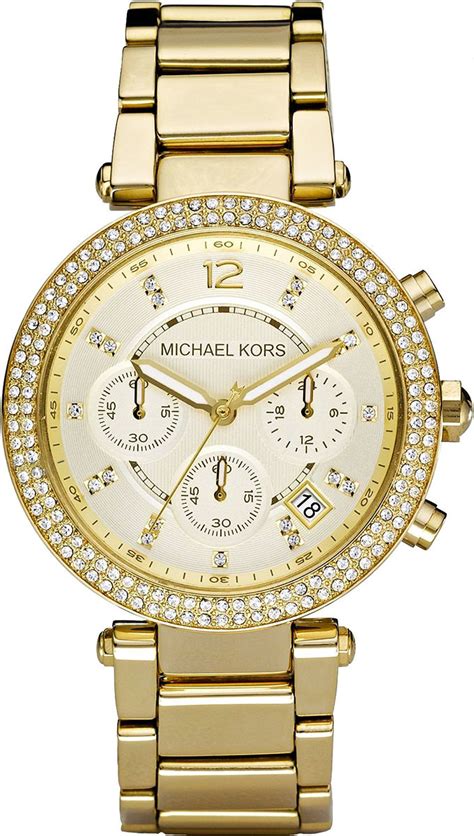 michael kors parker gold tone stainless steel watch|Michael Kors parker mk5354.